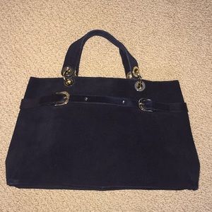 Black Suede Tote